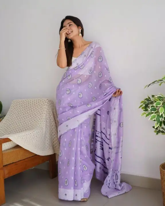 Rich pallu with allover multi Color Thread Mina Border design saree uploaded by DHANANJAY CREATIONS on 9/6/2023