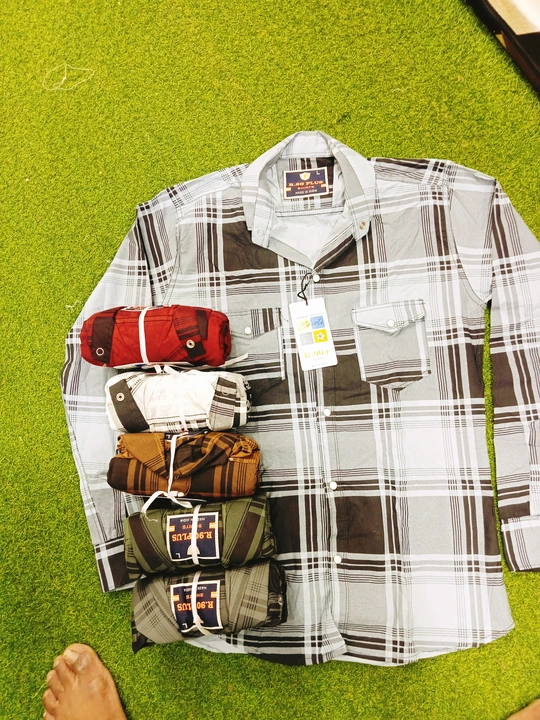 Cotton check shirt uploaded by business on 9/6/2023