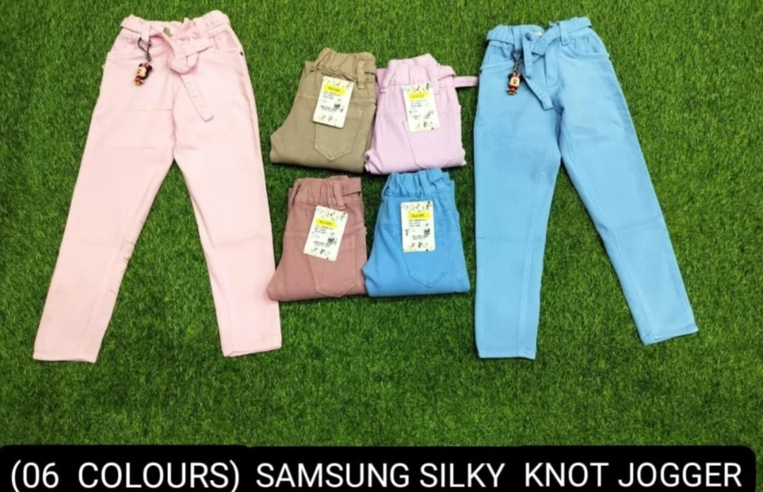 Post image Girls Silky knot jogger jeans. size: 22×30 and 32×40