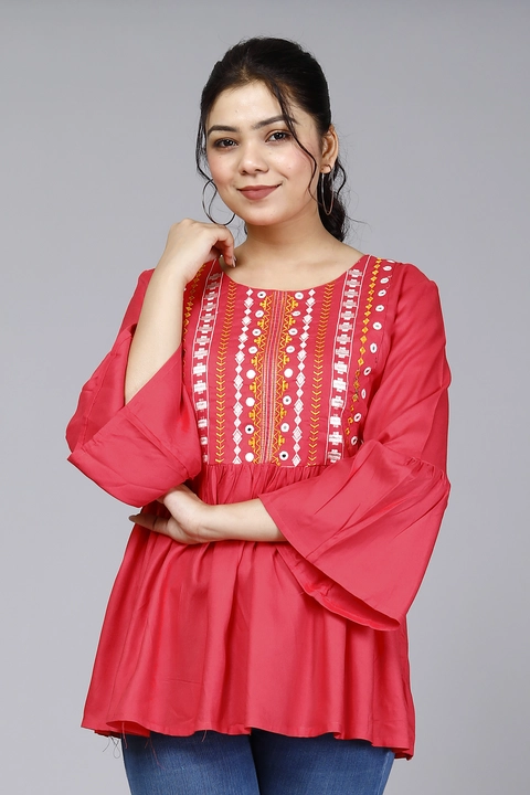 New launch beautiful short tops with embroidery  uploaded by RADHE INTERNATIONAL 2 on 9/6/2023