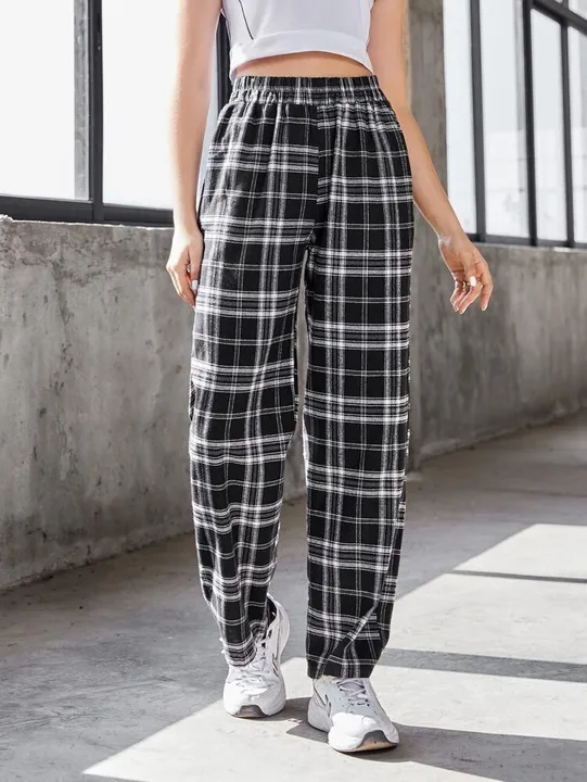 Black check trouser uploaded by business on 9/6/2023