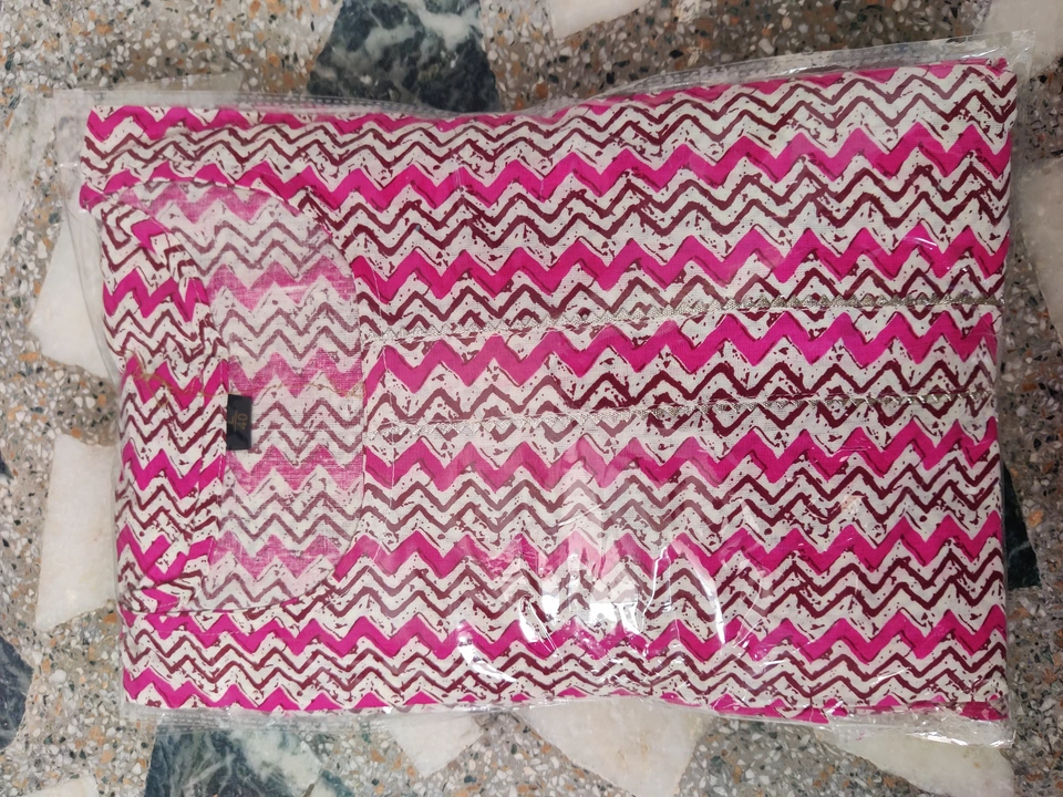 Jaipuri cotton kurti pant sat  uploaded by Durga Parvati textile on 9/6/2023