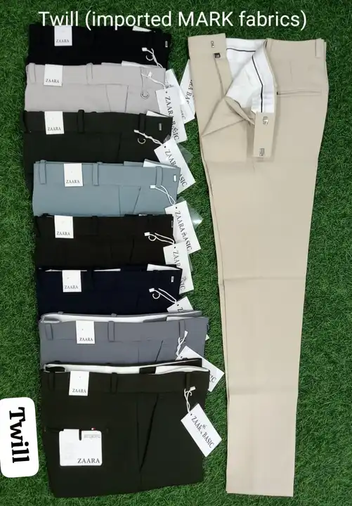 Imported fabric Twill formal Trousers for men Size 28*36 uploaded by Panzar Jeans  on 9/6/2023