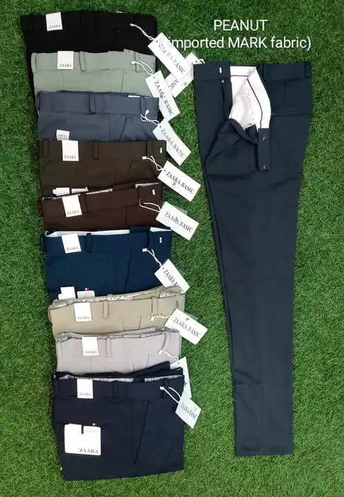 Imported fabric Peanut formal Trousers for men Size 28*36 uploaded by Panzar Jeans  on 9/6/2023