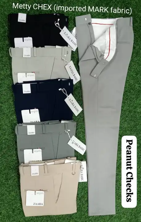 Imported fabric Peanut Cheks formal Trousers for men Size 28*36 uploaded by business on 9/6/2023