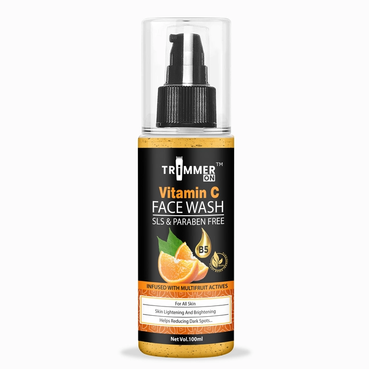 Post image About this product

Get ready to get glow-struck with the Trimmeron Vitamin C Brighten &amp; De-tan Facewash which is Made with the ingredients like Vitamin C and Nainacinamid. Specially curated to give you visibly nourished, even-toned, glowing skin and Help to Reduce Spots. 

Trimmeron Vitamin C Face Wash: the good-for-skin ingredients, this non-drying formula effectively cleanses your face and helps to brighten, purify and de-tan your skin,helps to reduce pigmentation.

Note: This is a unisex product.  

Benefits 

&gt;Deeply cleanses the skin from within
&gt;Evens out skin tone
&gt;Reduces pigmentation  and Spots 
&gt;Repairs and soothes your skin 
&gt;Controls excess oil production

Key Ingredients: Nainacinamid, Vitamin C
Size.100ml