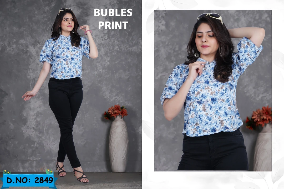 Bubbles Print Fabric Top  uploaded by Shazfa Fashion  on 9/6/2023