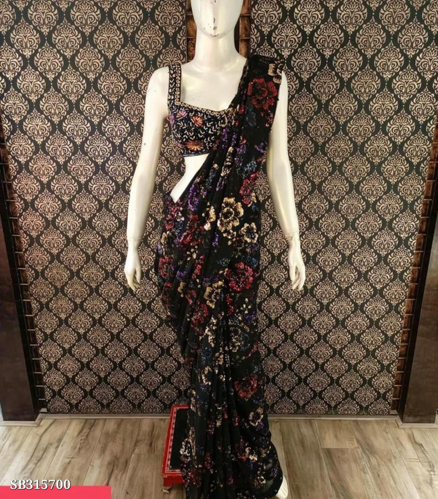 Most beautiful sequence saree uploaded by Bala ji store on 9/6/2023