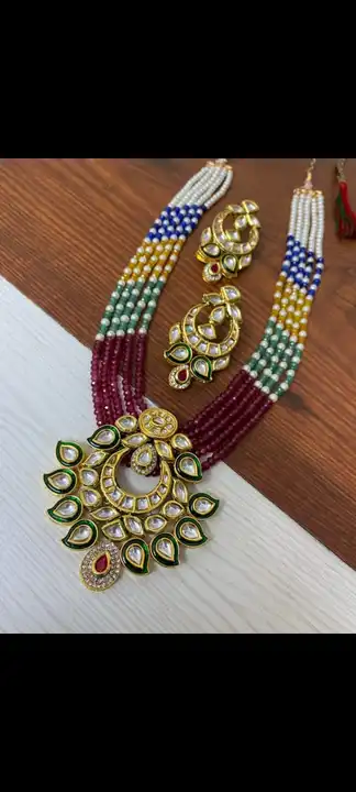 Post image Oynx Mala Kundan Necklace Set
@ 1200 + &amp;

#kundanjewellery