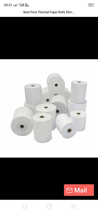 75mm * 70mm Plain Paper roll for Hotel Billing And Banks Atm Machine Jp Roll uploaded by Kanak on 7/17/2020