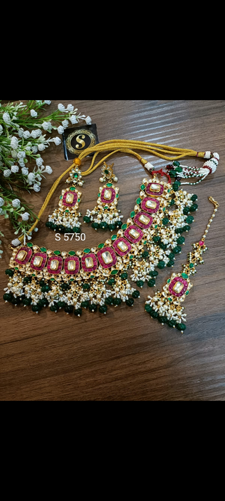Kudan meena Necklace Set uploaded by business on 9/7/2023