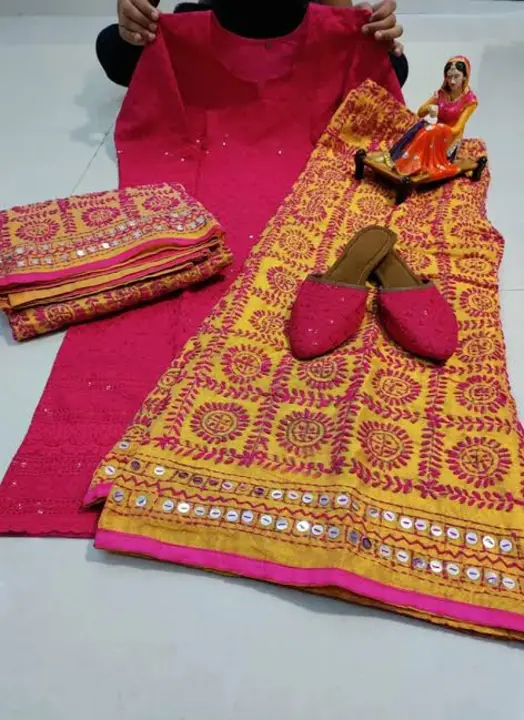 Lucknowi kurti plazoo set urgent sell today  uploaded by Peace on 9/7/2023