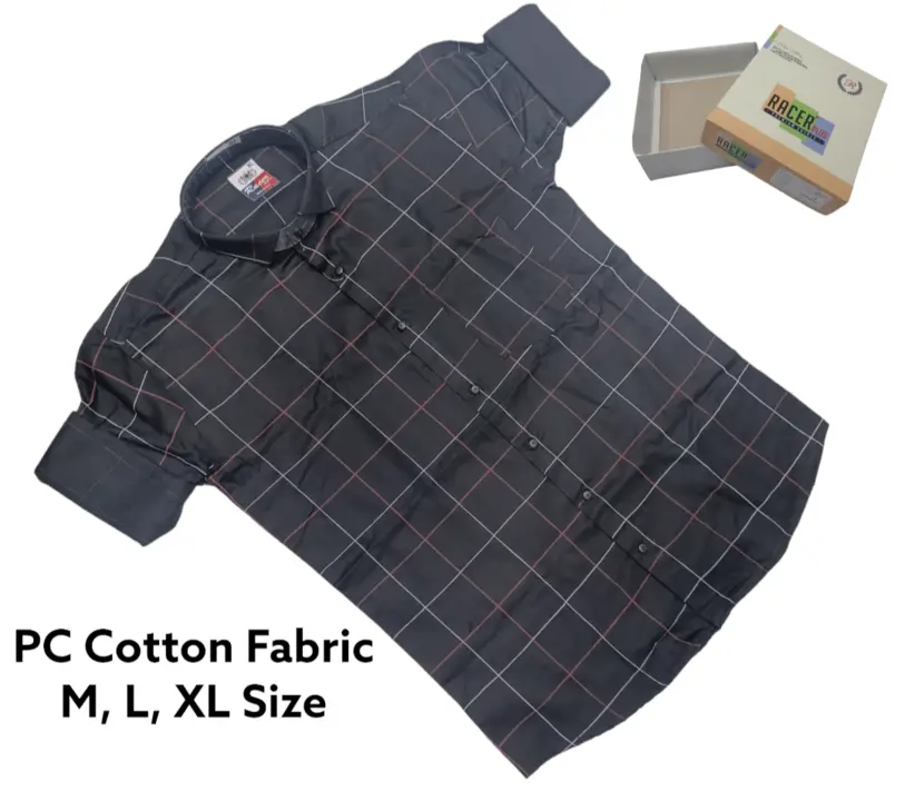 🏁🏁RACER PLUS🏁🏁(SUB BRAND OF 1KKA) EXCLUSIVE PC COTTON CHECKERED BOX PACK SHIRTS FOR MEN uploaded by Kushal Jeans, Indore on 9/7/2023