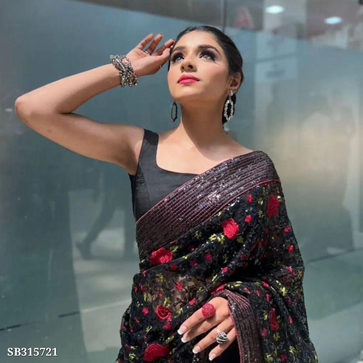 Most beautiful sequence saree uploaded by business on 9/7/2023