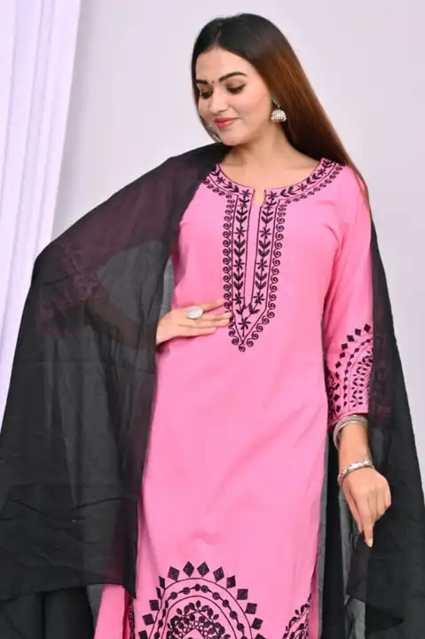 Cotton Kurti with pent and dupatta  uploaded by MRG FASHION FAB on 9/7/2023