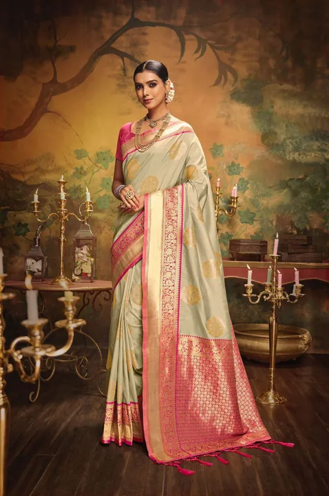 Soft silk saree with zari uploaded by VARDHAK COLLECTION  on 9/7/2023