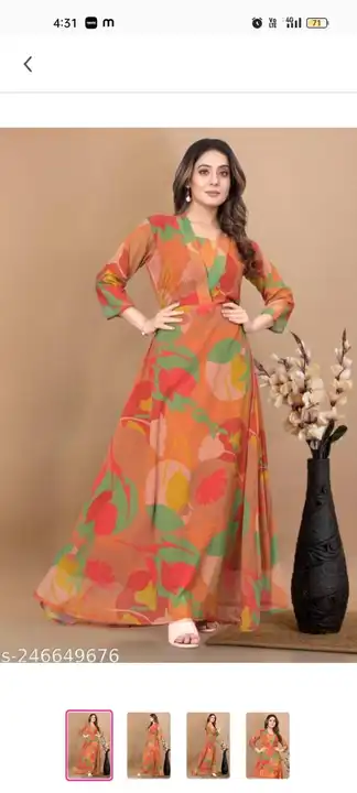 Fabric Jorjat gown  uploaded by Delhi fashion garments on 9/7/2023