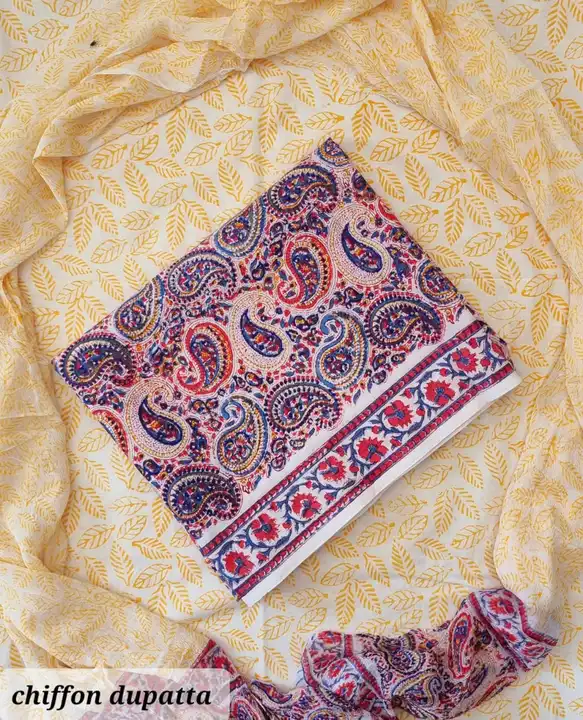 Cotton Suits with Chiffon Dupatta uploaded by Bidla textile on 9/7/2023