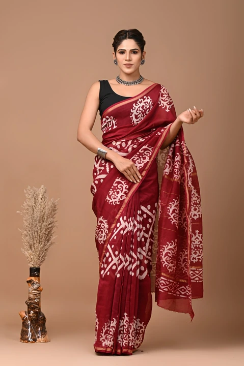 Chanderi Silk saree uploaded by business on 9/7/2023