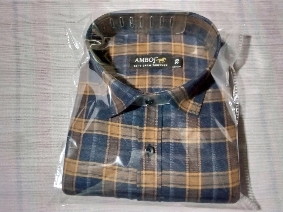 Amboj check casual shirt for men cotton  uploaded by amboj on 9/7/2023