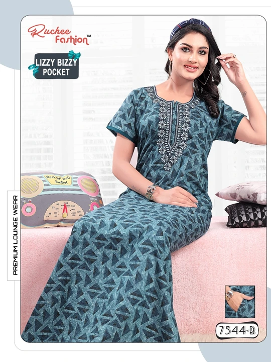 Lizzy Bizzy 040923 Ruchee Fashion Night Gowns uploaded by Kavya style plus on 9/8/2023