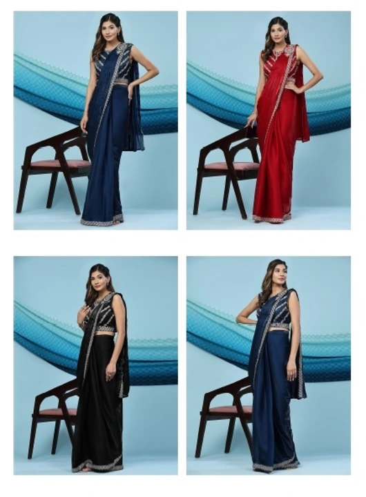 A 240 Amoha Ready To Wear Saree uploaded by Kavya style plus on 9/8/2023