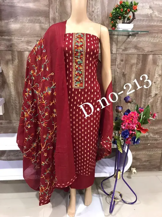 Dupatta pure cotton with fancy work uploaded by A/N Collection  on 9/8/2023