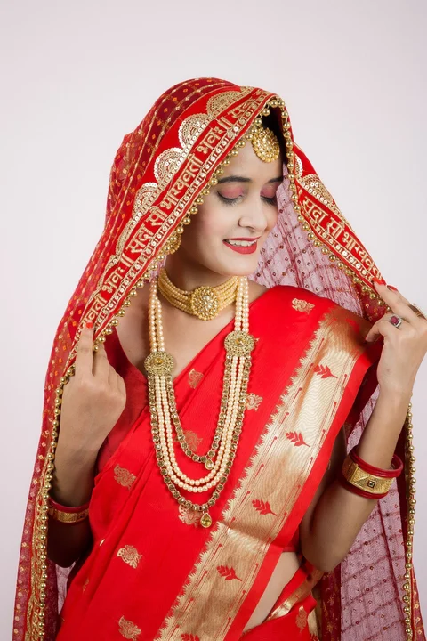 Red Net Wedding Bridal Dupatta  uploaded by business on 9/8/2023