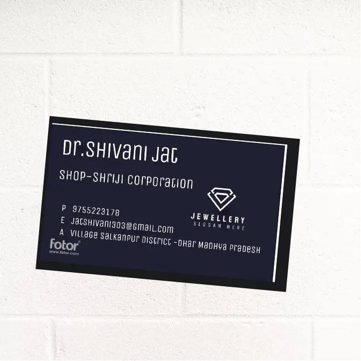 Visiting card store images of Shriji corporation