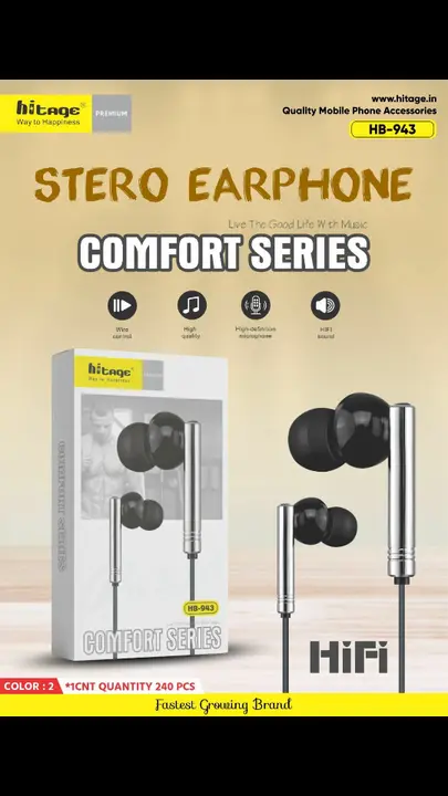 HITAGE HB-943 BOX HF COMFORT SERIES METAL EAR QUALITY SUPAR BASS & SOUND MO.9173893648 uploaded by business on 9/8/2023