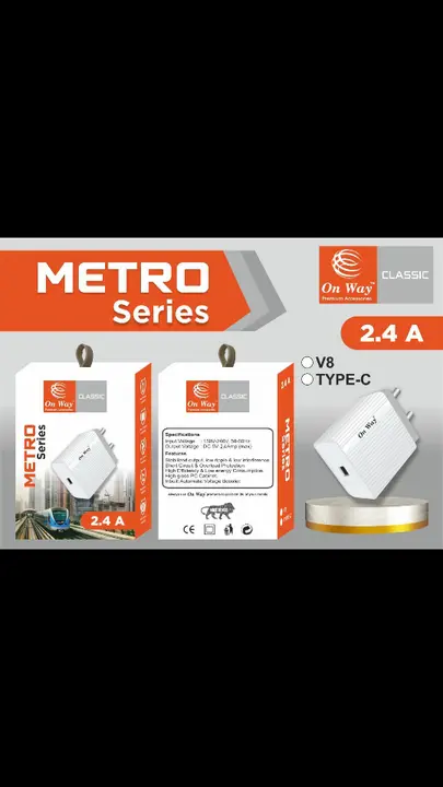 ON WAY 2.4AMP METRO SERIES CHARGER V8 & TYPE -C WITH LIFETIME WARRANTY MO:9173893648 uploaded by business on 9/8/2023
