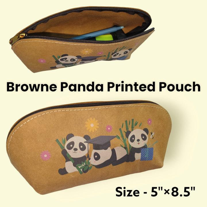Premium Browne Panda Printed Pouch  uploaded by business on 9/8/2023