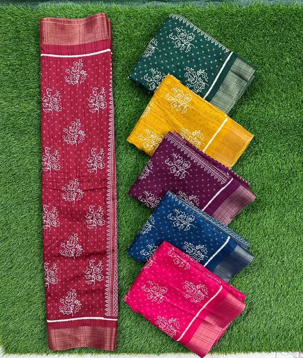 Handloom cotton silk saree uploaded by business on 9/8/2023