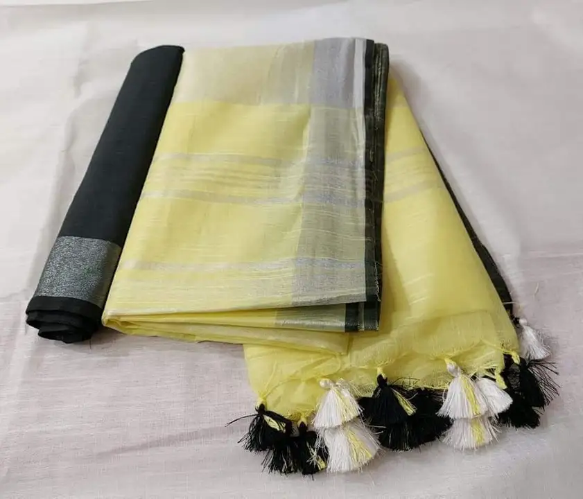 Linen saree uploaded by Govind Handloom on 9/8/2023