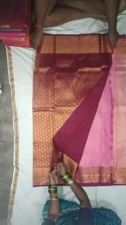 Pure semi kanchipuram silk double warp saree  uploaded by business on 9/9/2023