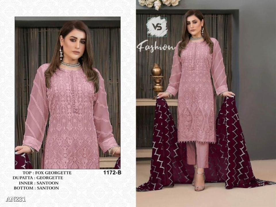 Faux Georgette Semi Stitched Heavy Embroidered Pakistani Style Dress Material uploaded by business on 9/9/2023