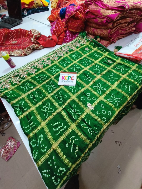 Pure Gaji Silk Bandhej With Beautiful Ghatchola  uploaded by business on 9/9/2023