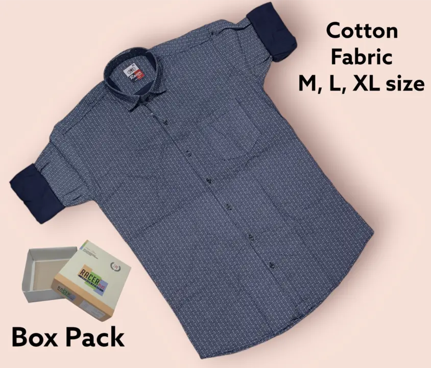 🏁🏁RACER PLUS🏁🏁(SUB BRAND OF 1KKA) EXCLUSIVE COTTON MIX PRINTED BOX PACK SHIRTS FOR MEN uploaded by Kushal Jeans, Indore on 9/9/2023