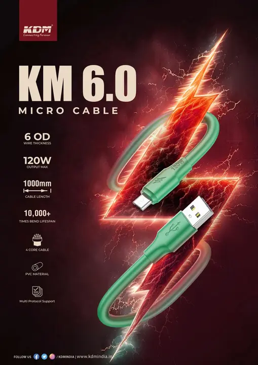 KDM-KM 6.0 MICRO (120W) 1000mm CABLE LENGTH *WITH MULTI PROTOCOL SUPPORT, 6OD WIRE THICKNESS, PVC MA uploaded by business on 9/9/2023