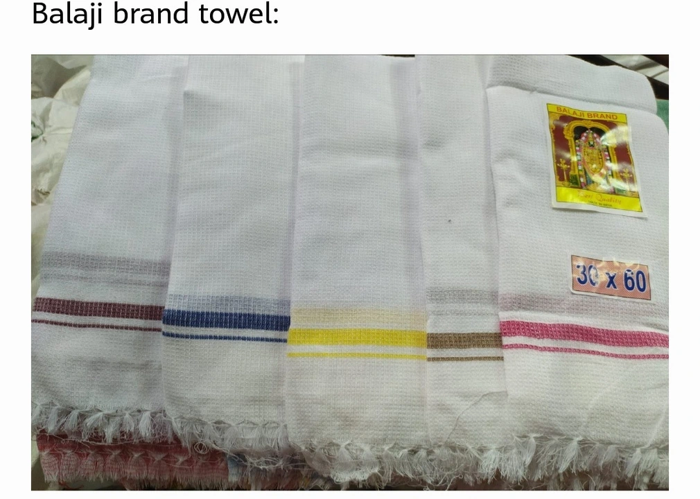 Post image Hey! Checkout my new product called
Balaji Brand Towel (30"X60").