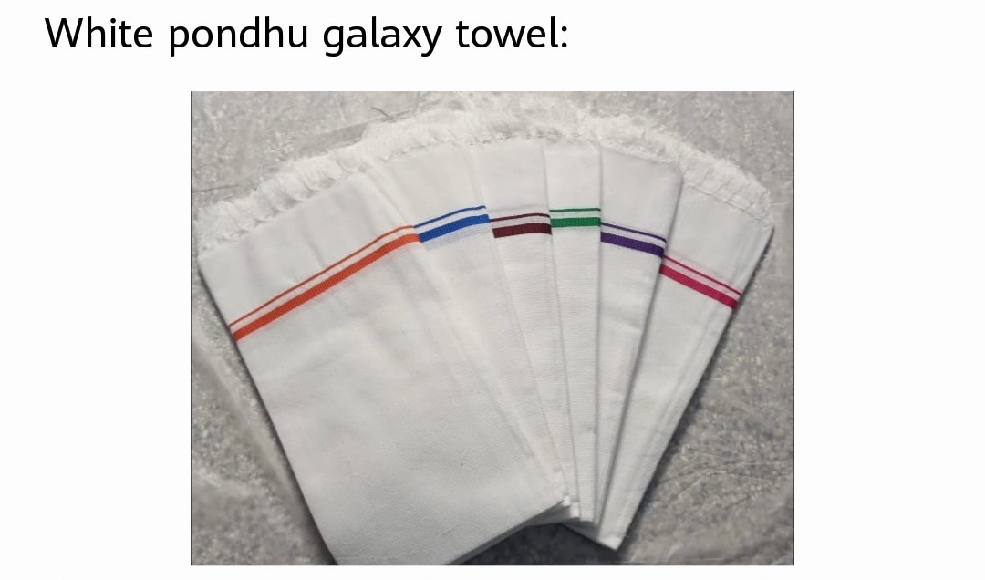 White Pondhu Galaxy Towel (27"X54") uploaded by Sarveshwaran Jawuli Maaligai on 9/9/2023