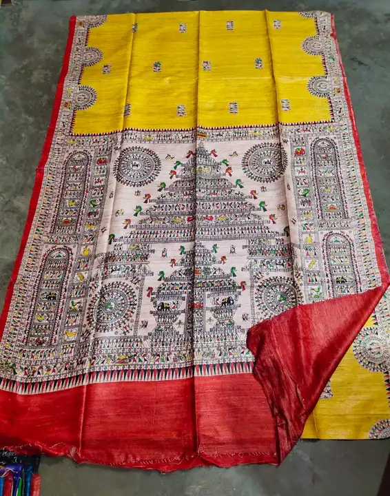 Tusser silk printed saree  uploaded by business on 9/9/2023
