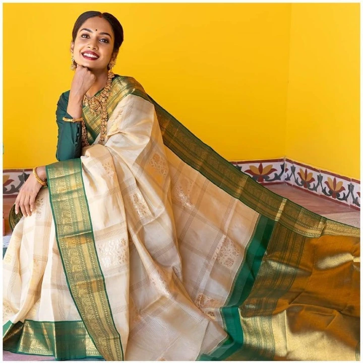 Rich pallu with allover box design saree  uploaded by DHANANJAY CREATIONS on 9/9/2023