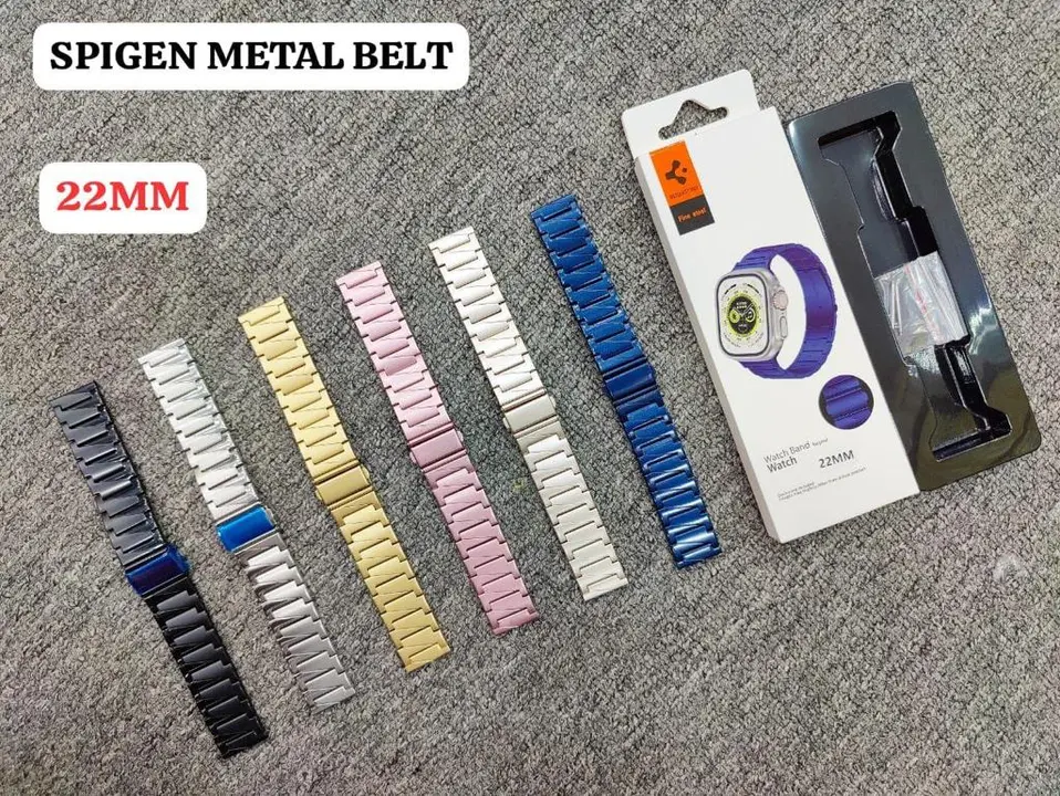 Smart watch strap spigen metal belt uploaded by business on 9/9/2023