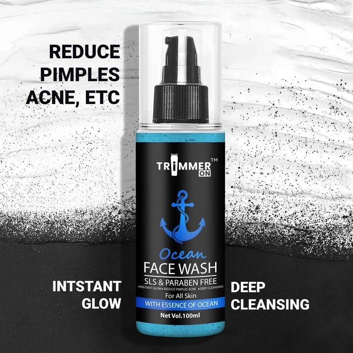 Ocean Facewash, Reduce Acne, pimples, blackhead, instant Glow, refreshing facewash  uploaded by TRIMMERON COSMETIC  on 9/9/2023