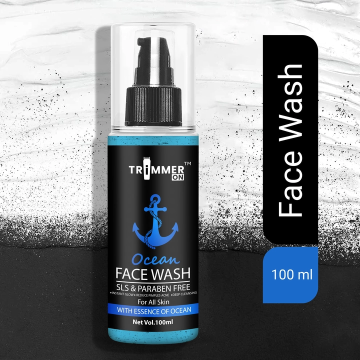 Ocean Facewash, Reduce Acne, pimples, blackhead, instant Glow, refreshing facewash  uploaded by TRIMMERON COSMETIC  on 9/9/2023