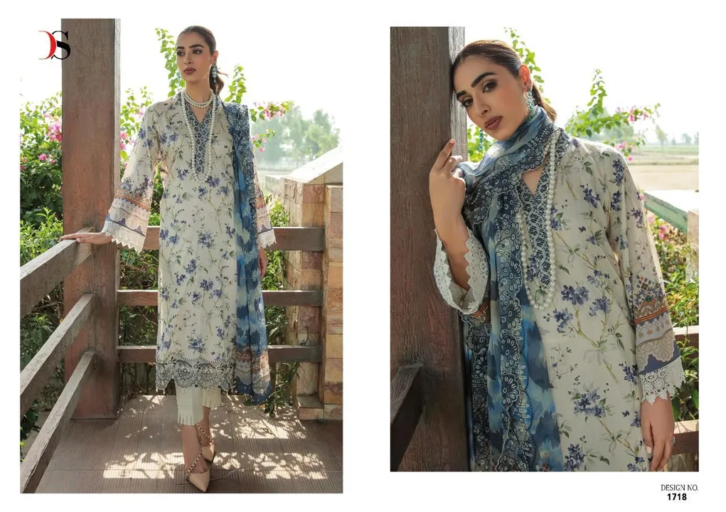 *Chunari lawn Mini Nx embroidered dupatta by DEEPSY SUITS* 
(Restocking )

Top -Pure cotton  uploaded by business on 9/9/2023