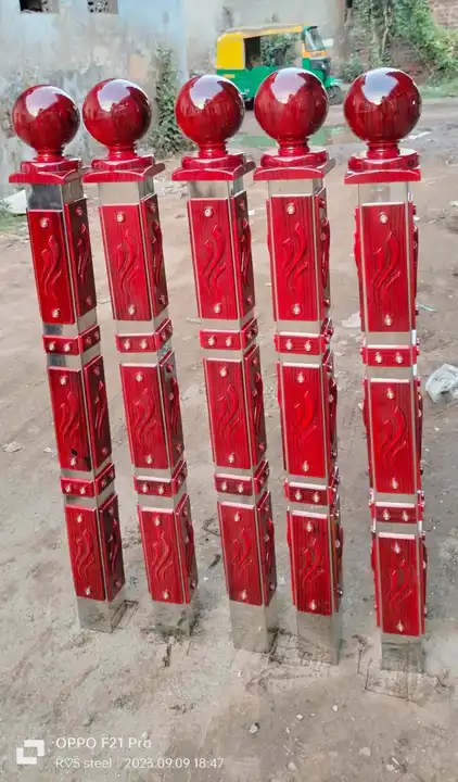 Stainless steel Wood type pillar mfg. uploaded by Rajeshwar Tube Industries on 9/9/2023