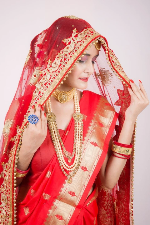 Heavy Wedding Bridal Red Dupatta For Part, Marriage and Festive uploaded by DRJ Sarees on 9/9/2023