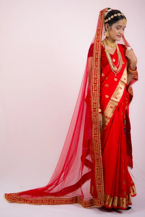Heavy Wedding Bridal Red Dupatta For Party, Marriage and Festive uploaded by DRJ Sarees on 9/9/2023